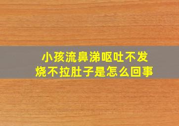 小孩流鼻涕呕吐不发烧不拉肚子是怎么回事