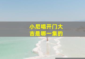 小尼唱开门大吉是哪一集的