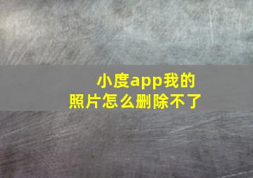 小度app我的照片怎么删除不了