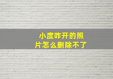 小度咋开的照片怎么删除不了