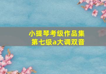 小提琴考级作品集第七级a大调双音