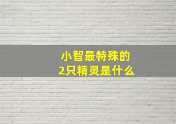 小智最特殊的2只精灵是什么