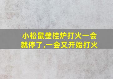 小松鼠壁挂炉打火一会就停了,一会又开始打火