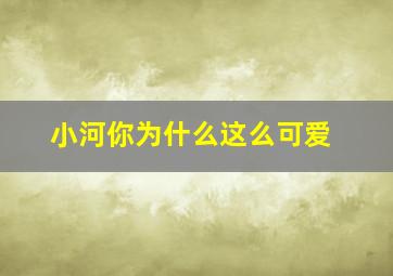 小河你为什么这么可爱