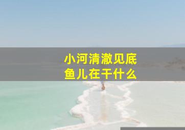 小河清澈见底鱼儿在干什么