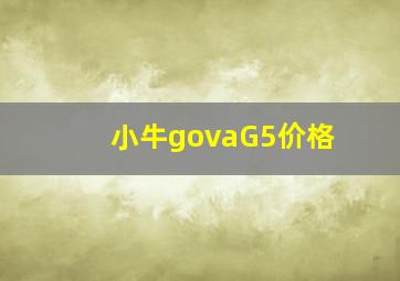 小牛govaG5价格