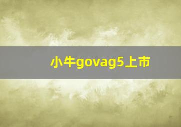 小牛govag5上市