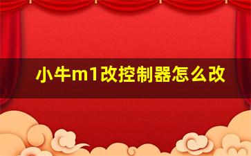 小牛m1改控制器怎么改