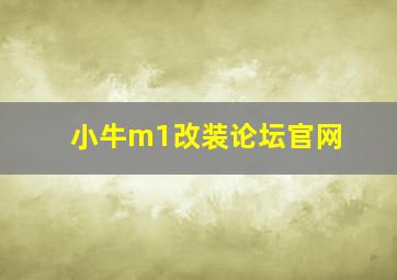 小牛m1改装论坛官网