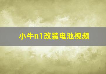 小牛n1改装电池视频