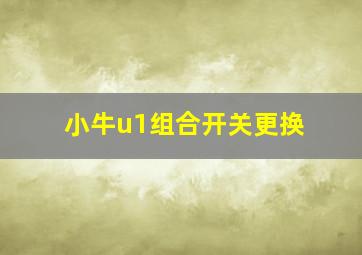 小牛u1组合开关更换