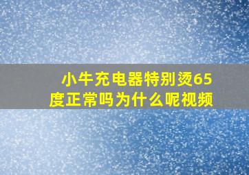 小牛充电器特别烫65度正常吗为什么呢视频