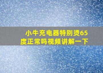 小牛充电器特别烫65度正常吗视频讲解一下