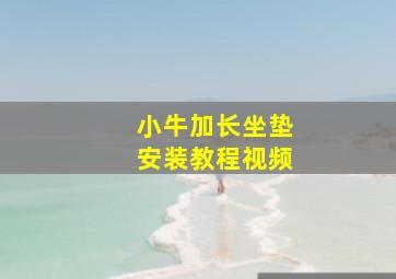 小牛加长坐垫安装教程视频