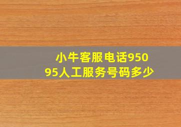 小牛客服电话95095人工服务号码多少