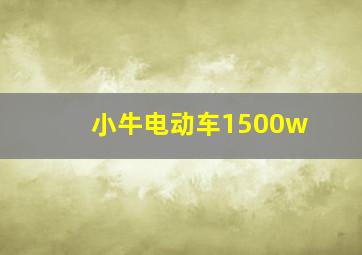 小牛电动车1500w