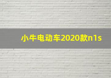 小牛电动车2020款n1s