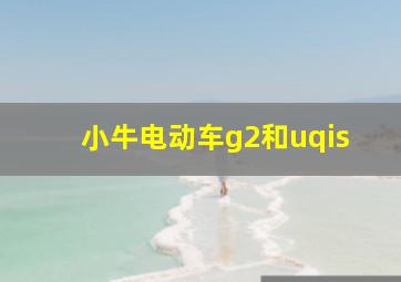 小牛电动车g2和uqis