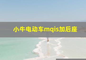 小牛电动车mqis加后座