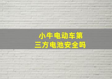 小牛电动车第三方电池安全吗