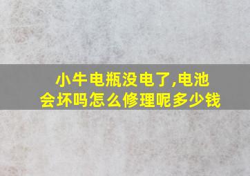 小牛电瓶没电了,电池会坏吗怎么修理呢多少钱