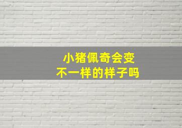 小猪佩奇会变不一样的样子吗