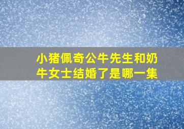 小猪佩奇公牛先生和奶牛女士结婚了是哪一集