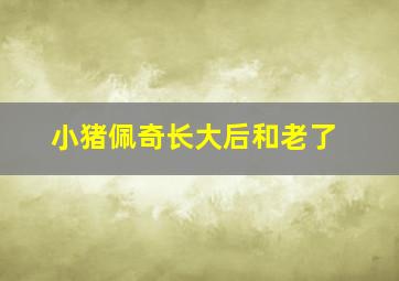 小猪佩奇长大后和老了