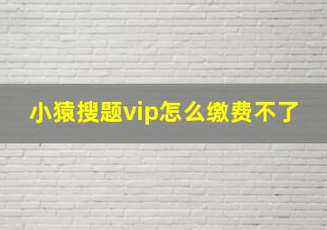 小猿搜题vip怎么缴费不了