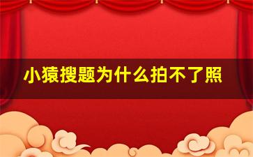 小猿搜题为什么拍不了照