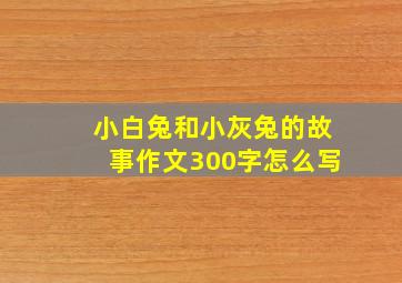 小白兔和小灰兔的故事作文300字怎么写