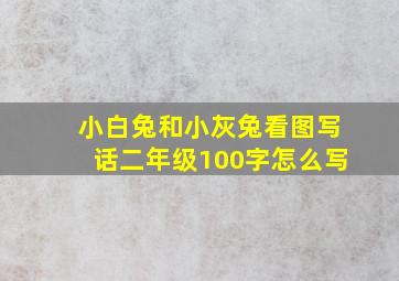 小白兔和小灰兔看图写话二年级100字怎么写