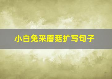 小白兔采蘑菇扩写句子