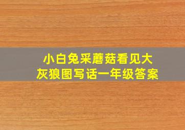 小白兔采蘑菇看见大灰狼图写话一年级答案