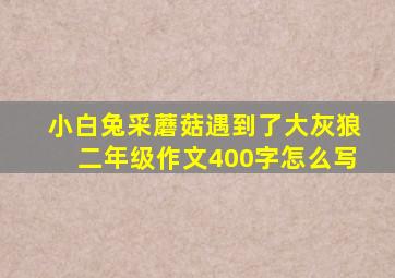 小白兔采蘑菇遇到了大灰狼二年级作文400字怎么写