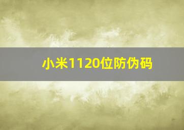 小米1120位防伪码