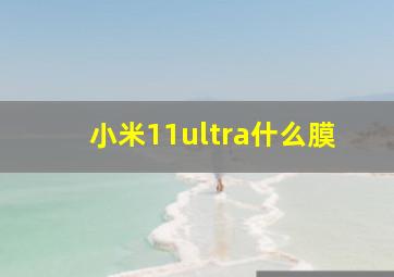 小米11ultra什么膜