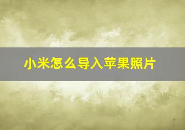 小米怎么导入苹果照片