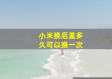 小米换后盖多久可以换一次