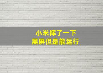 小米摔了一下黑屏但是能运行