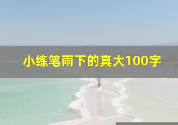 小练笔雨下的真大100字