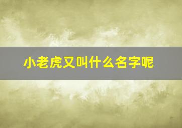 小老虎又叫什么名字呢