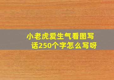 小老虎爱生气看图写话250个字怎么写呀