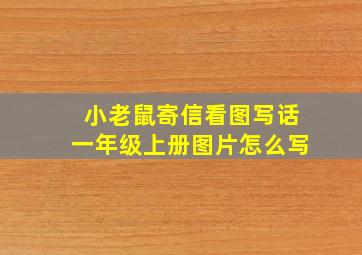 小老鼠寄信看图写话一年级上册图片怎么写