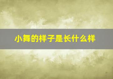 小舞的样子是长什么样