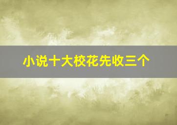 小说十大校花先收三个