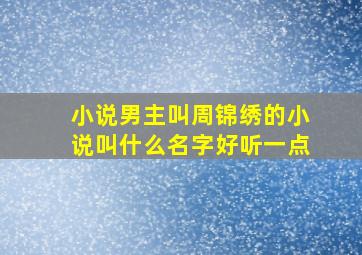 小说男主叫周锦绣的小说叫什么名字好听一点