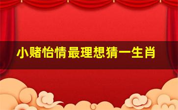 小赌怡情最理想猜一生肖