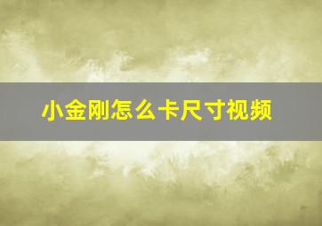 小金刚怎么卡尺寸视频