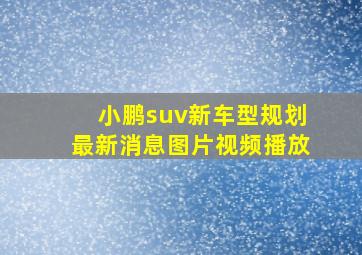 小鹏suv新车型规划最新消息图片视频播放